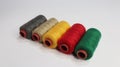 colorful sewing thread Benang Jahit on Royalty Free Stock Photo