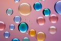 Colorful shampoo bubbles float abundantly.AI Generated