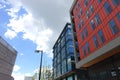 Colorful shaped apartment buildings in downtown Raleigh, North Carolina Royalty Free Stock Photo