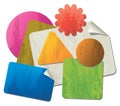 Colorful shaped notepaper