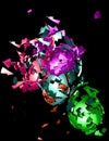 Colorful shattered shapes