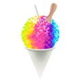 Colorful shaved ice illustration