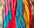 Colorful shawls Royalty Free Stock Photo