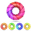 Colorful shells ring logo Royalty Free Stock Photo