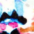 Colorful Shibori Pattern. Grungy Paint. Gray Boho