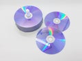 Colorful Shiny Computer Compact Disc in White Isolated Background 03 Royalty Free Stock Photo