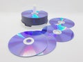 Colorful Shiny Computer Compact Disc in White Isolated Background 04 Royalty Free Stock Photo