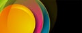 Colorful shiny glossy circles abstract geometry background Royalty Free Stock Photo