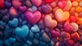Colorful Shiny Hearts Glitter Background Texture Royalty Free Stock Photo