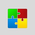 Colorful shiny puzzle vector illustration. Vector. Islated.