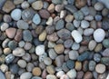 Colorful shiny stones on the ground