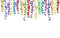 Colorful shiny streamer. Carnival party serpentine decoration Royalty Free Stock Photo