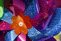 Colorful shiny toy pinwheel, toys for kids and fun general concept