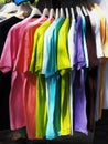 colorful shirt rack on clothes hanger