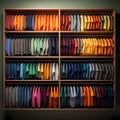 Colorful shirts hanging on a clothes rack Royalty Free Stock Photo