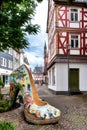 Colorful shoe sculptures characterize the streetscape in Montabaur.