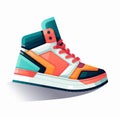 Colorful Shoe Vector Illustration In Extreme Angle Style