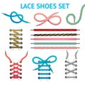 Colorful Shoelace Icon Set