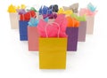 Colorful Shopping Bags on White Royalty Free Stock Photo