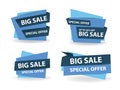 Colorful shopping sale banner template, discount sale banner collection