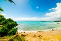 Colorful shore in Le Gosier in Guadeloupe Royalty Free Stock Photo