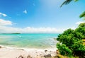 Colorful shore in Le Gosier in Guadeloupe Royalty Free Stock Photo