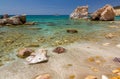 Colorful shore, Milos island, Greece Royalty Free Stock Photo