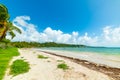 Colorful shore in Pointe de la Saline beach in Guadeloupe