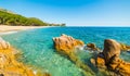 Colorful shore in Santa Maria Navarrese