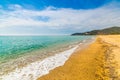 Colorful shore in Solanas beach Royalty Free Stock Photo