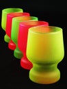 Colorful shot glasses Royalty Free Stock Photo