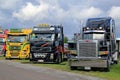 Colorful Show Trucks in a Row Royalty Free Stock Photo