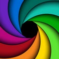 Colorful shutter aperture Royalty Free Stock Photo