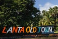 Colorful sign of Lanta Old Town in Ko Lanta, Thailand