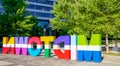 A colorful sign that spells Midtown in Atlanta Georgia Royalty Free Stock Photo