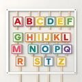 Colorful Signposts with Alphabet Letters Royalty Free Stock Photo