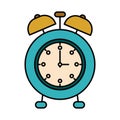 Colorful silhouette image alarm clock