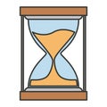 Colorful silhouette of sand clock icon Royalty Free Stock Photo