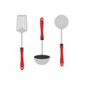 Colorful silhouette utensils kitchen icon design Royalty Free Stock Photo
