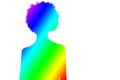 Colorful silhouette of women / female/ adult / girl Royalty Free Stock Photo