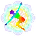 Jathara Parivartanasana. Mandala Royalty Free Stock Photo