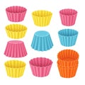 Colorful Silicone Cupcake Liners Baking Cups Royalty Free Stock Photo