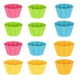 Colorful Silicone Cupcake Liners Baking Cups Royalty Free Stock Photo