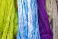 Colorful Of Silk Threads, Fabric Dyeing, Cotton Stained By Natural Subject Royalty Free Stock Photo