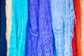 Colorful Of Silk Threads, Fabric Dyeing, Cotton Stained By Natural Subject Royalty Free Stock Photo