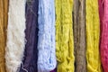 Colorful Of Silk Threads, Fabric Dyeing, Cotton Stained By Natural Subject Royalty Free Stock Photo