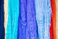 Colorful Of Silk Threads, Fabric Dyeing Royalty Free Stock Photo