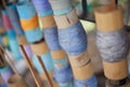 Colorful silk threads for sewing Royalty Free Stock Photo