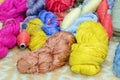 Colorful silk yarns Royalty Free Stock Photo