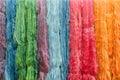 Colorful silk yarns Royalty Free Stock Photo